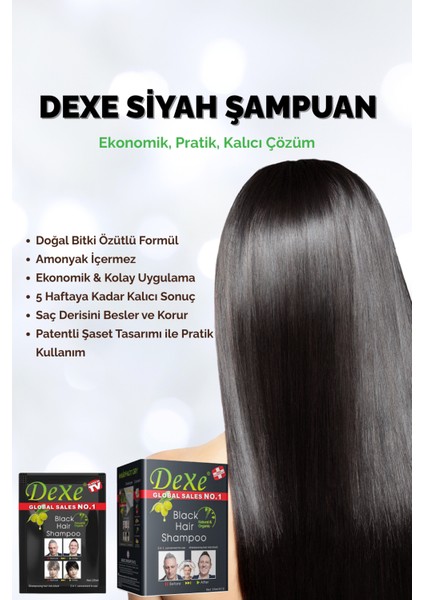 Siyah Saç Boyama Şampuanı 10 Adet Bitkisel Formül ile Ekonomik ve Güvenli Kullanım modelleri