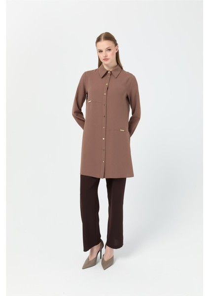 Aksesuar Detaylı Tunik Taba modelleri