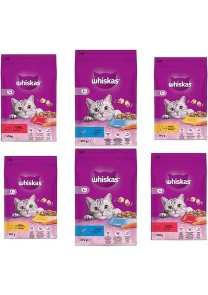 300 gr Karışık Kedi Maması 6lı Set