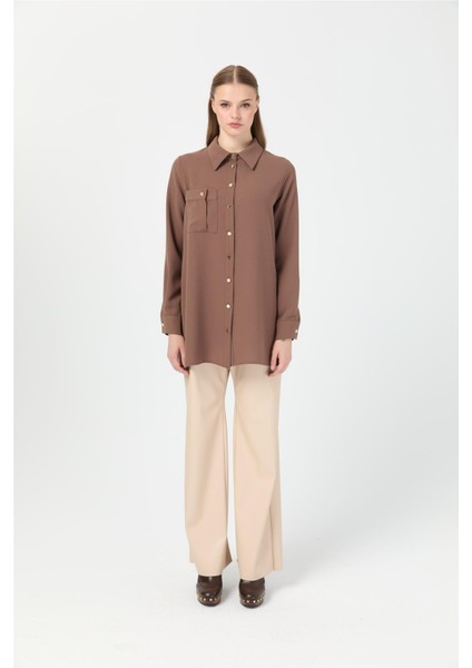 Cep Detaylı Tunik Taba