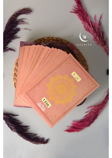 Askı Çantalı 30 Cüz Kur'an Seti Rahle Boy Lila Renk - Bilgisayar Hatlı Hatm-I Şerif modelleri