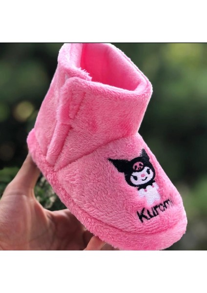 Kız Çocuk Kuromi Panduf Yandan Cırtlı Kaydırmaz Taban Anaokulu Kreş Ev Ayakkabısı fiyatları