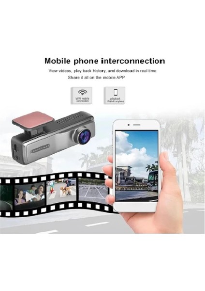 Fullhd 1440P 2k Geniş Açı Gece Görüşlü Akıllı Araç Içi Kamera. Wifi Araç Kamerası. fırsatları