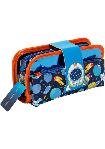 Uzay Desenli Kalem Kutusu VST-KCS0016 fırsatları