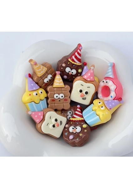 10 Adet Karışık Hayvan Donut Magnet Set - Küpe Saç Aksesuarları -Takı Aksesuarları