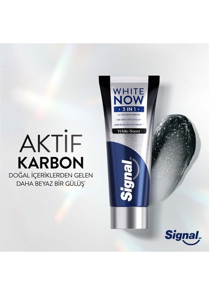 White Now Diş Macunu 3 In 1 White Boost 75 ml fırsatları