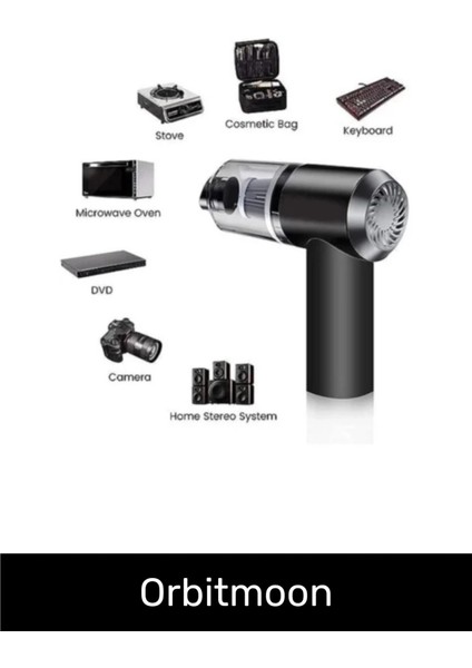 Özel Seri 9000PA Çekiş 4000MAH Pil Otomatik Aydınlatmalı Taşınabilir Katlanabilir Araç Süpürgesi modelleri