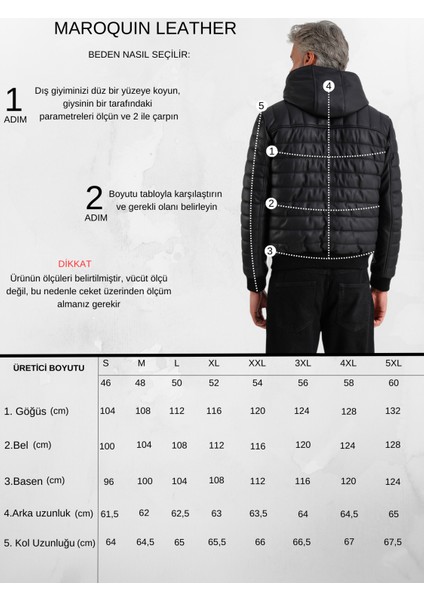 Alonso Erkek Kapüşonlu Deri Mont