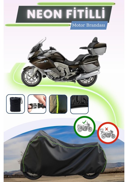 Siyah Neon Fitilli Bmw K 1600 Gtl Exclusive Uyumlu Motor Brandası