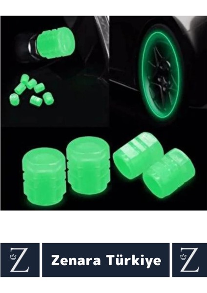 Tüm Otomobil Bisiklet Motosiklet Minibüslerle Uyumlu Kolay Montaj Fosforlu Sibop Kapağı 4 Adet fırsatları