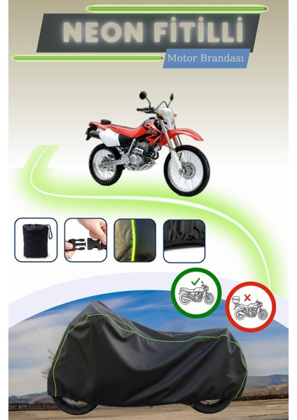 Siyah Neon Fitilli Honda Xr 250 R Uyumlu Motor Brandası