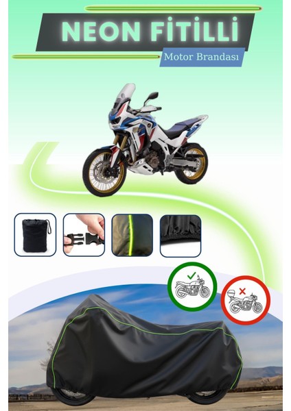 Siyah Neon Fitilli Honda CRF1100L Africa Twin Dct Uyumlu Motor Brandası