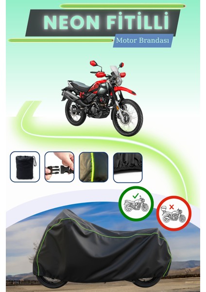 Siyah Neon Fitilli Hero Xpulse 200 Uyumlu Motor Brandası