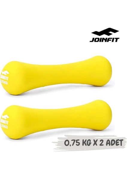 Joınfıt Neoprene Dambıl 0,75 kg x 2 Adet (Kırmızı) - Kaydırmaz Doku
