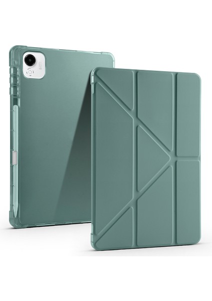 Honor Pad X9 Pro Yatay ve Dikey Standlı Antişok Köşe Korumalı Kalemlikli Origami Slikon Kılıf