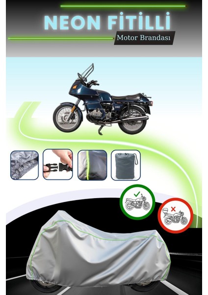 Gri Neon Fitilli Bmw R 800 Rt Uyumlu Motosiklet Brandası