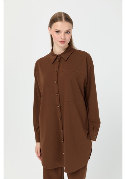 Relaxed Fit Pantolonlu Takım Kahve fiyatları