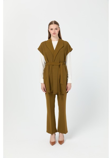 Tunik Yelek Pantolon Takım Yağ Yeşili