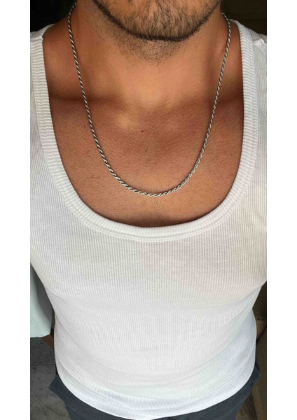 Erkek Çelik Burgu Zincir Kolye 56 cm – Unisex, Paslanmaz, Günlük Kullanıma Uygun fiyatları