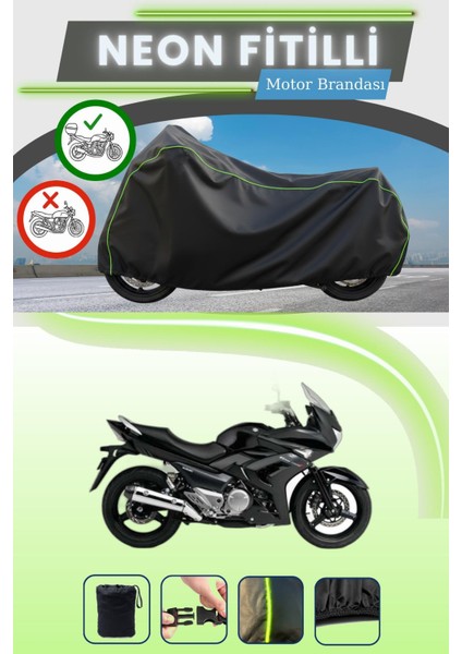 Siyah Arka Çanta Uyumlu Neon Fitilli Suzuki Gw 250F Uyumlu Motor Brandası