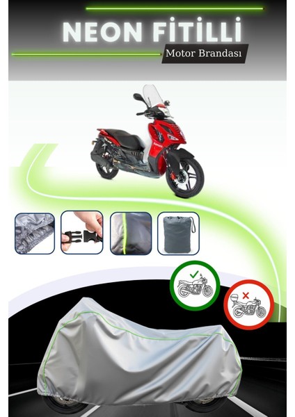 Gri Neon Fitilli Kanuni Explorer Uyumlu Motosiklet Brandası