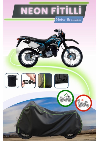 Siyah Neon Fitilli Yamaha Dt 125 R Uyumlu Motor Brandası
