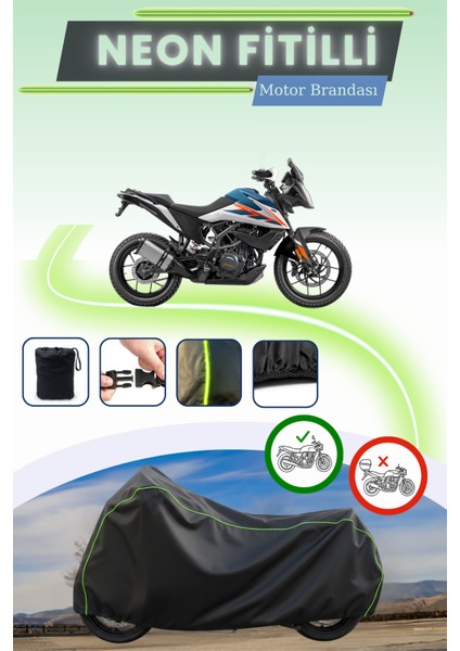 Siyah Neon Fitilli Ktm 250 Adventure Uyumlu Motor Brandası