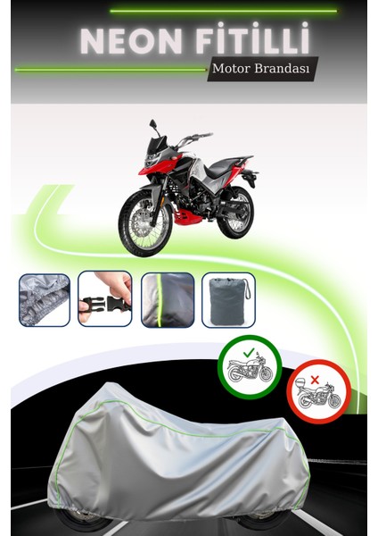 Gri Neon Fitilli Sym Nh T 200 Uyumlu Motosiklet Brandası