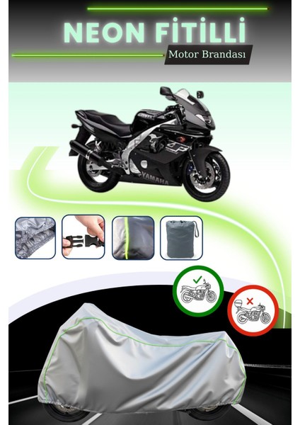 Gri Neon Fitilli Yamaha Yzf 600 R Thundercat Uyumlu Motosiklet Brandası