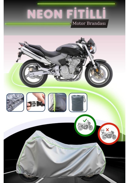 Gri Neon Fitilli Honda Cb 600 F Hornet Uyumlu Motosiklet Brandası