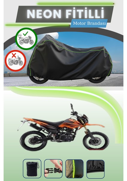 Siyah Arka Çanta Uyumlu Neon Fitilli Bumoto/jinling Eagle Xr 250CC Uyumlu Motor Brandası