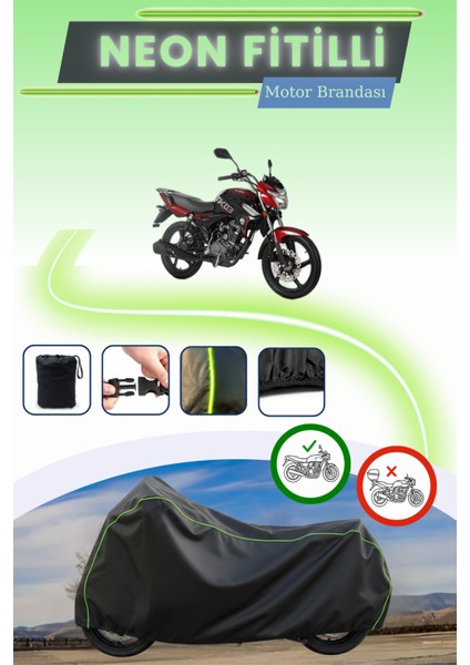 Siyah Neon Fitilli Kuba Tk 03 Uyumlu Motor Brandası