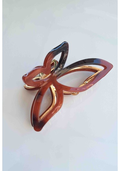 Kelebek Kemik Mandal Toka Kahverengi