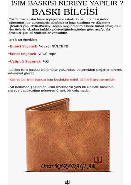 Cio Hakiki Deri Kişiye Özel İsim Baskılı Cüzdan fırsatları