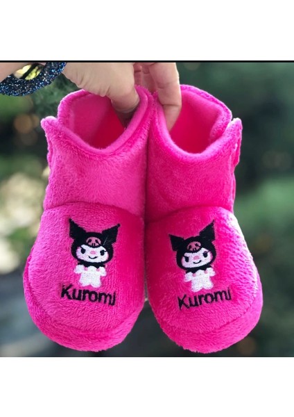 Kız Çocuk Kuromi Panduf Yandan Cırtlı Kaydırmaz Taban Anaokulu Kreş Ev Ayakkabısı fiyatları