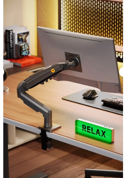 Monitör Standı North Bayou Nb F80 (2025 Yeni Model) Amortisörlü Tekli Monitör Standı Gri (17-32 Inç)-(2-9 Kg)