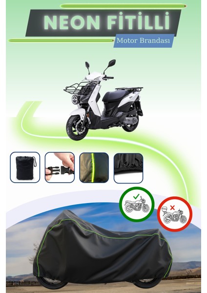 Siyah Neon Fitilli Sym Xpro Cargo 125 Uyumlu Motor Brandası