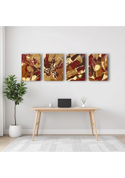 :temperli Cam Dörtlü Set Tablo, Tablo, Dörtlü Tablo, Uv Baskı, Cam Tablo, 4’lü Set, CDT003 modelleri