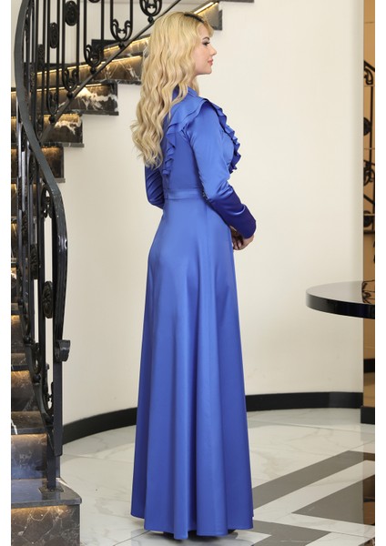 Omuz Taş Baskı Şık Saten Ada Büyük Beden Tesettür Abiye fırsatları