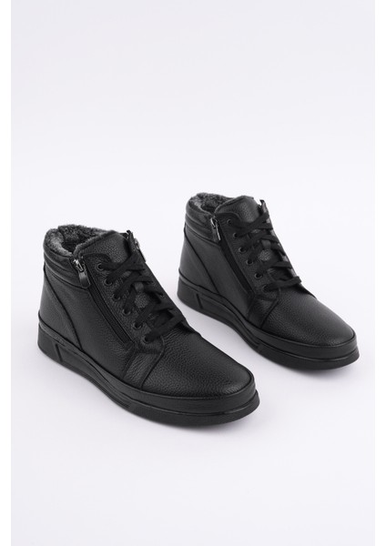 Titan Hakiki Deri Içi Kürklü Fermuarlı ve Bağcıklı Erkek Kışlık Bot fırsatları