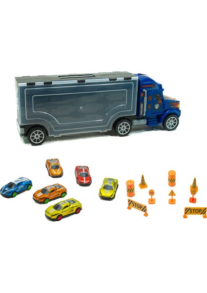 Oyuncak Taşıyıcı Tır Dev Boy 6 Adet Metal Araba 60 cm Tır modelleri