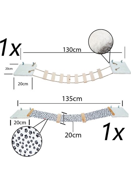 Yumuşak Peluş Kedi Oyun Seti, Merdiven, Köprü ve Tırmalama Platformu modelleri