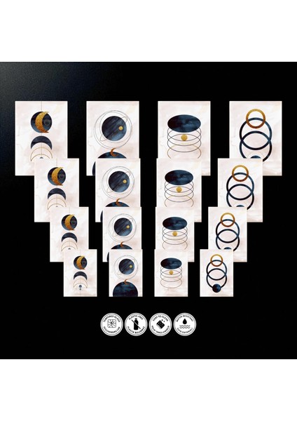 :temperli Cam Dörtlü Set Tablo, Tablo, Dörtlü Tablo, Uv Baskı, Cam Tablo, 4’lü Set, CDT004