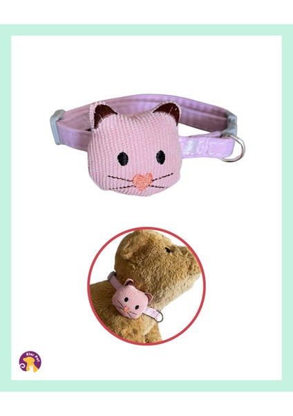 Peluş Figürlü Kedi Boyun Tasması – Ayarlanabilir, Güvenli ve Şirin Desenli Yaka