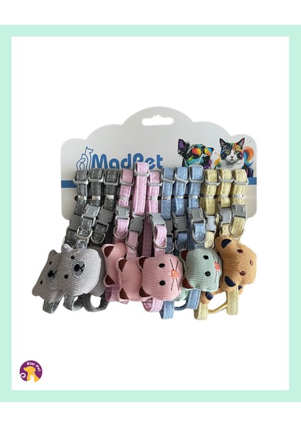 Peluş Figürlü Kedi Boyun Tasması – Ayarlanabilir, Güvenli ve Şirin Desenli Yaka fiyatları