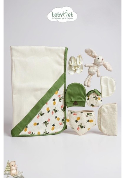 %100 Pamuk 10'lu Organik Yenidoğan Hastane Çıkışı Seti – Papağan Desenli – Doğal&Yumuşak modelleri
