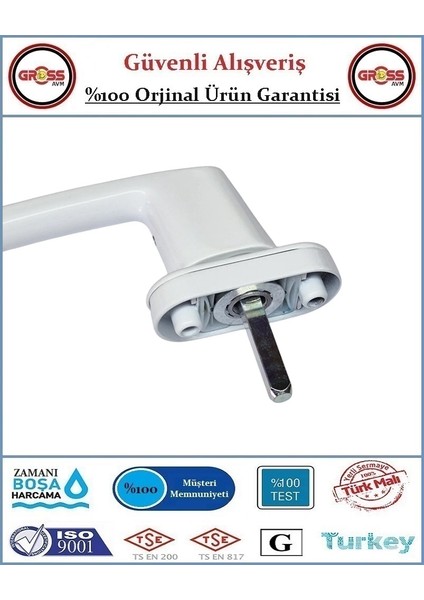 Pimapen Pencere ve Balkon Kapı Kolu - Anahtarlı Kilitli - Tekli modelleri