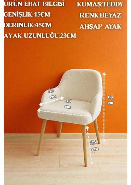 Morina Peluş Kumaş Sırtlı Puf Sandalye – Ahşap Ayaklı, Makyaj Masası ve Salon Için fiyatları