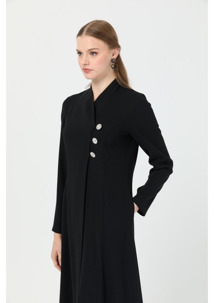 Broş Düğmeli Uzun Yırtmaçlı Pantolonlu Takım Taş fırsatları