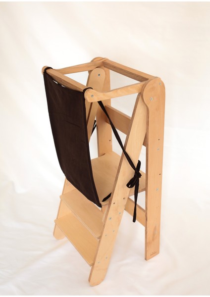 Öğrenme Kulesi, Bebek Merdiven, Katlanabilir Ahşap, Guvenlik Perdesi Dahil fiyatları